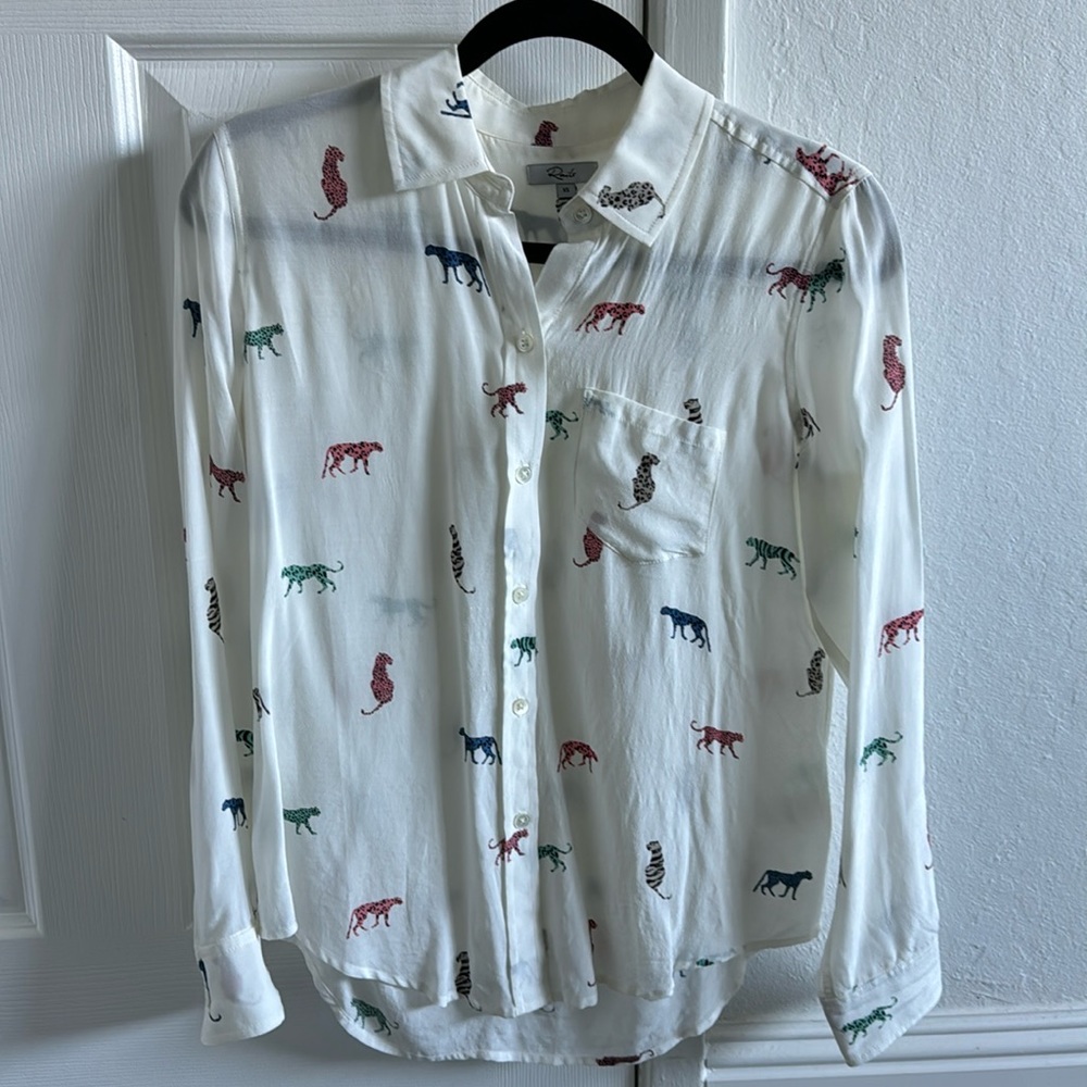 Rails brand leopard blouse